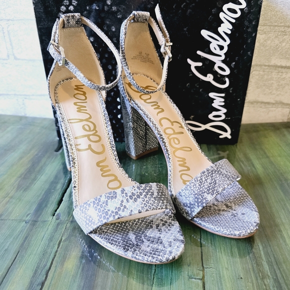Sam Edelman Snakeskin Heels - Picture 2 of 6